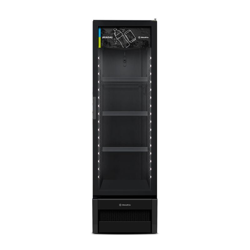 VB28 All Black Refrigerador Expositor Slim 343L Metalfrio
