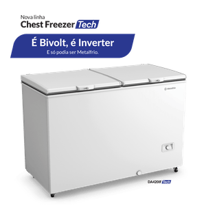 DA420IFTech - Freezer e Refrigerador Horizontal Bivolt, Inverter, Dupla Ação – 417L